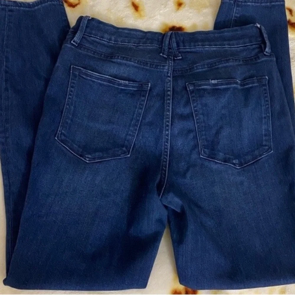 Good American High Rise Cropped Straight Leg Jeans Medium Wash Size 14/18